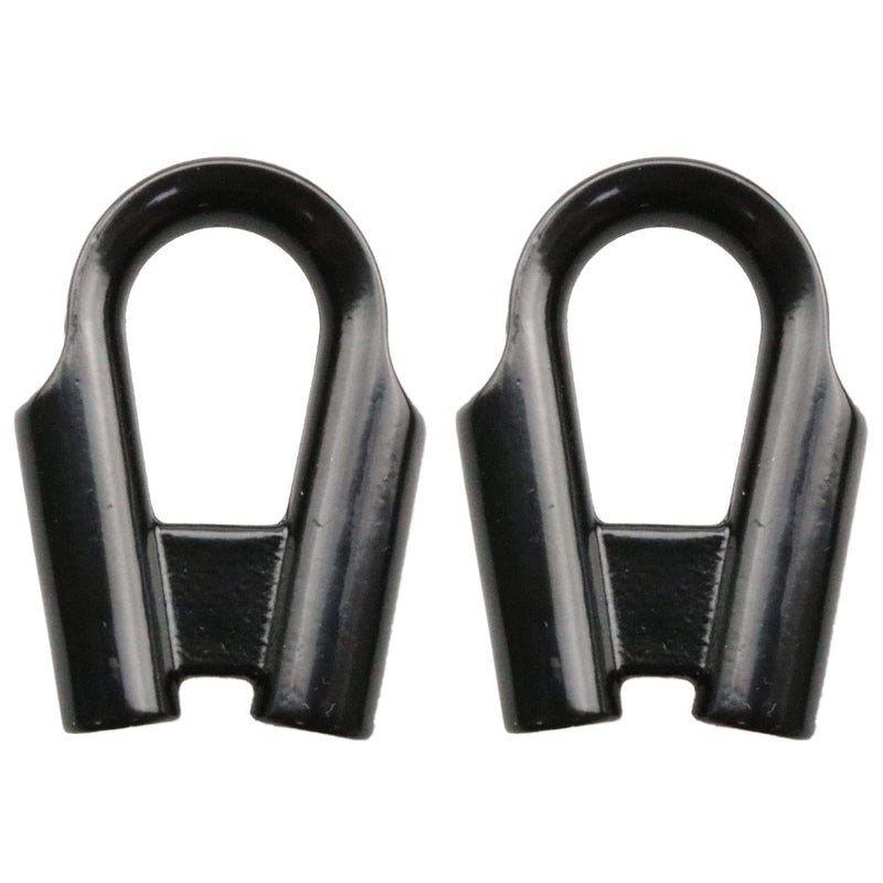 MEETOOT Winch Rope Tube 2pcs Black M8 Stainless Steel Rope Tube Thimble Collar with Gear Wire Tube Thimble Winch Wire Rope Cable Wire Rope Thimbles - Image 1